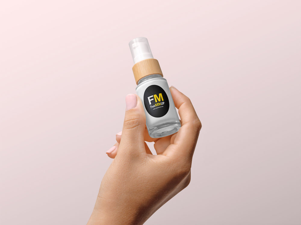 Cosmetic Spray Bottle Free Mockup