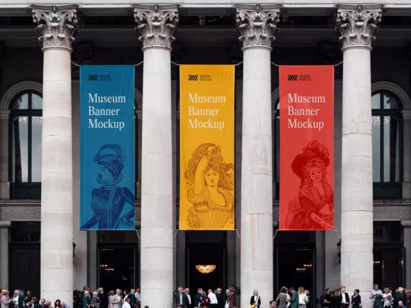 Museum Vertical Event Banners Mockup