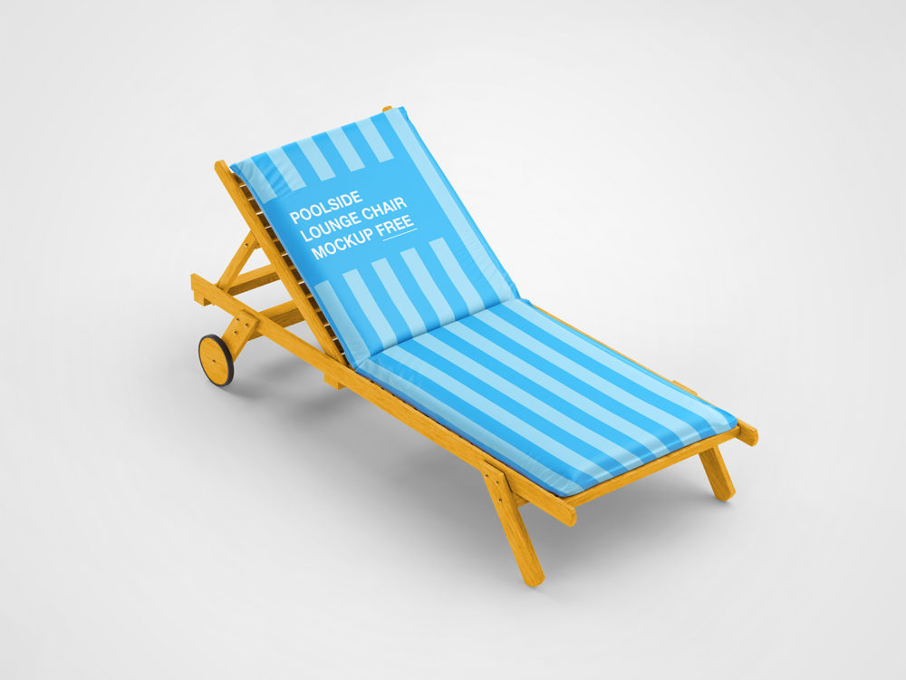 Poolside lounge chair mockup free | free mockup