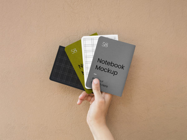 A5 Notebook Cover PSD Free Mockup
