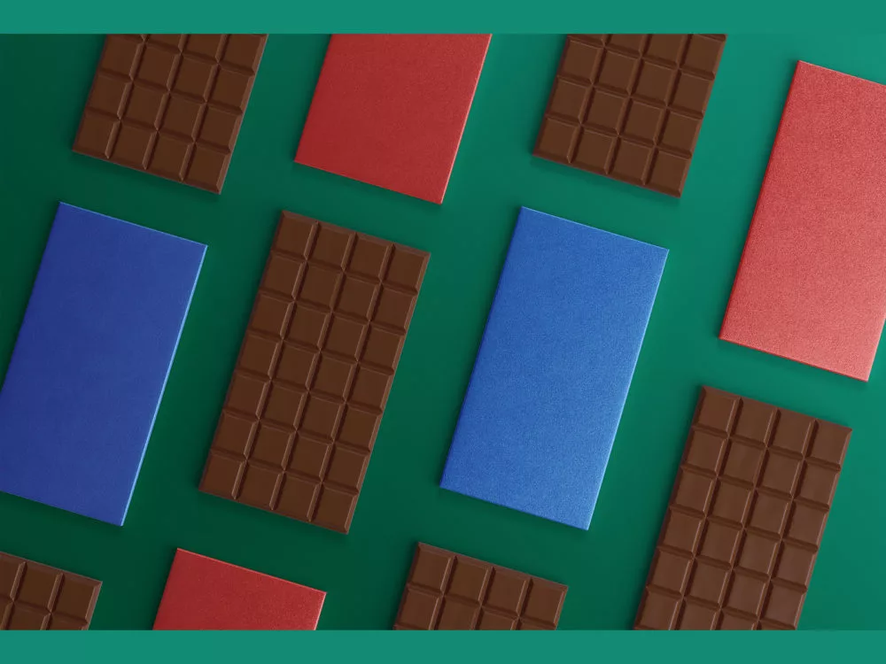 Chocolate Bar Label Free PSD Mockup