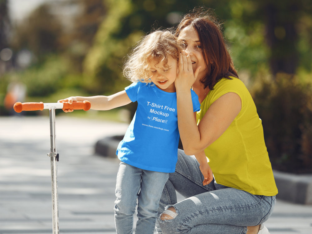 Little Girl T-Shirt Placeit Free Mockup