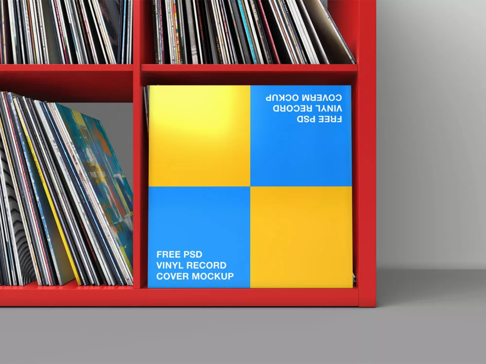 Vinyl Record Cover Free Mockup