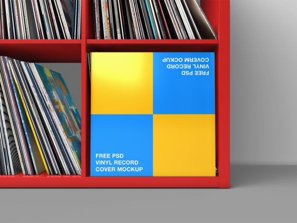 Vinyl Record Cover Free Mockup