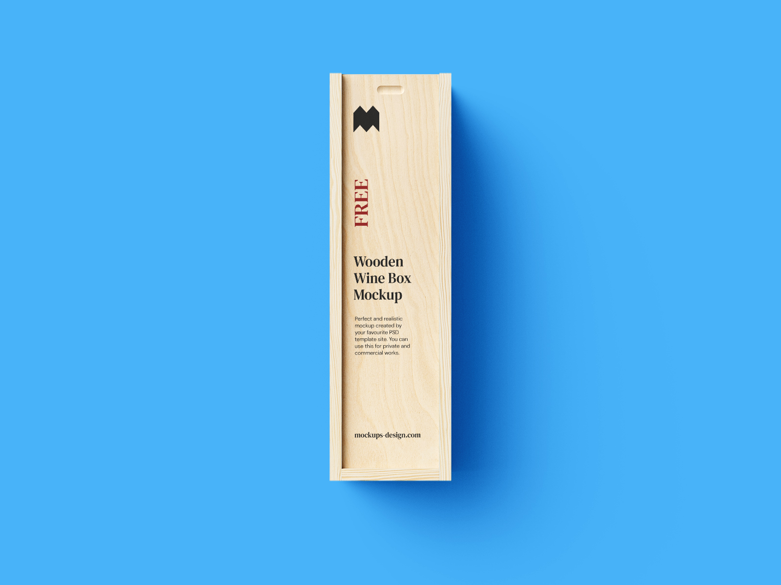 Wooden Wine Box Mockup Free