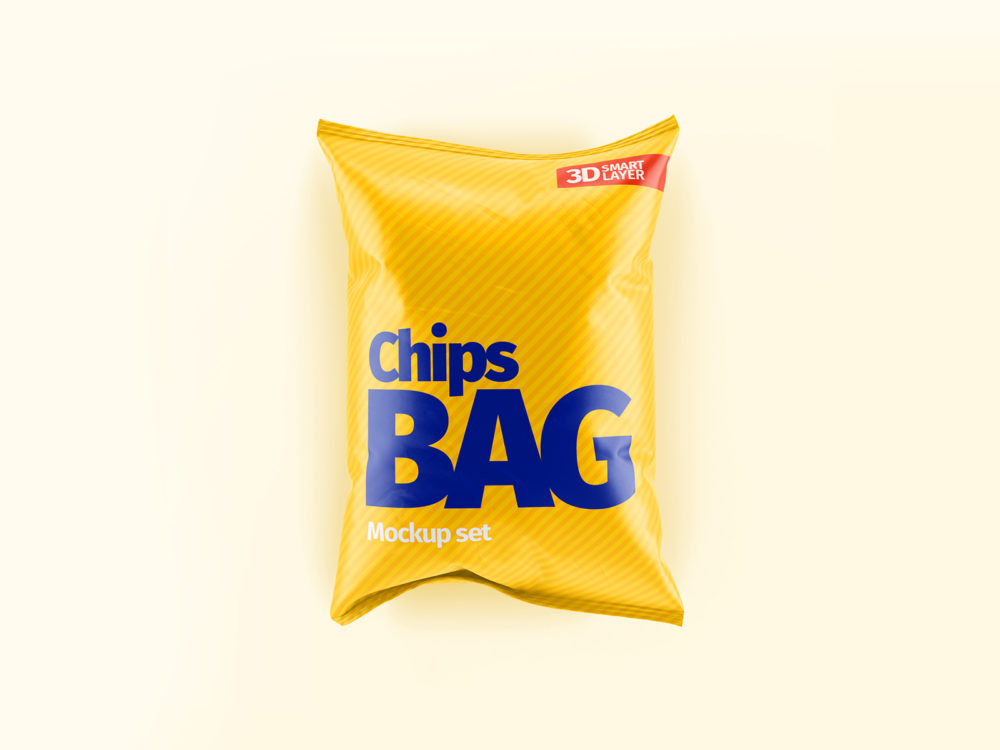 Chips bag psd mockup free matte | free mockup