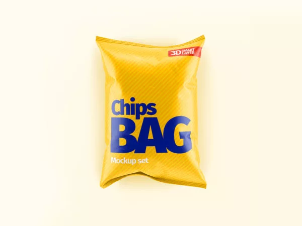 Chips Bag PSD Mockup Free Matte