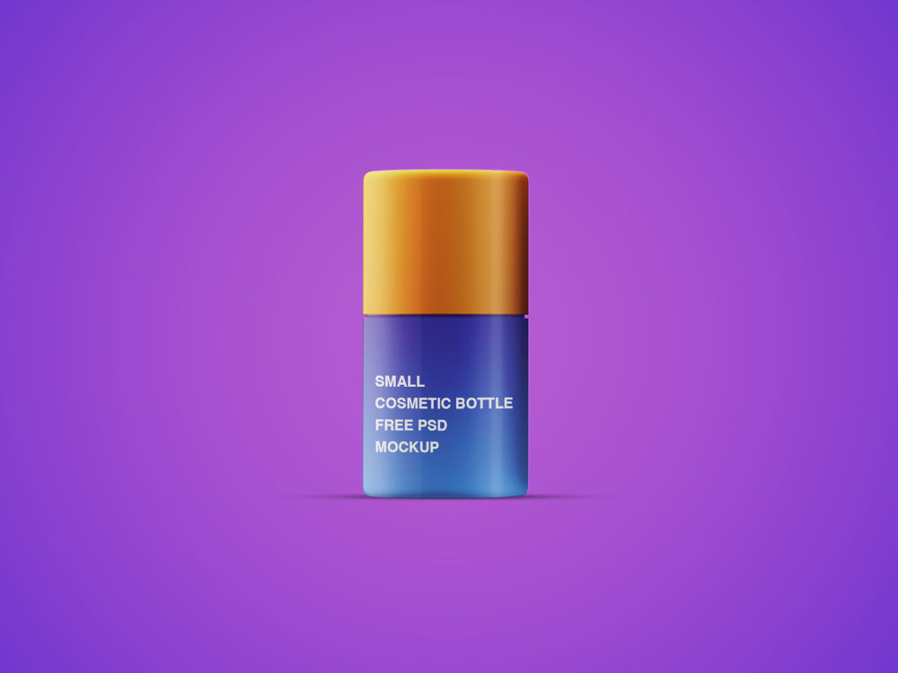 Small Cosmetic Bottle Free PSD Mockup