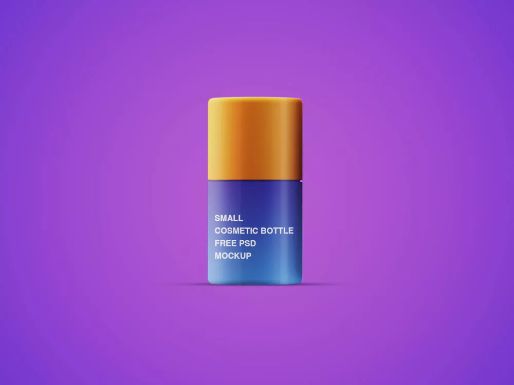 Small Cosmetic Bottle Free PSD Mockup