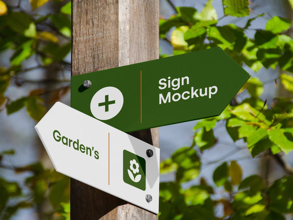 Wayfinding Signage Free PSD Mockup