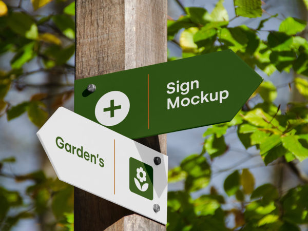 Wayfinding Signage Free PSD Mockup