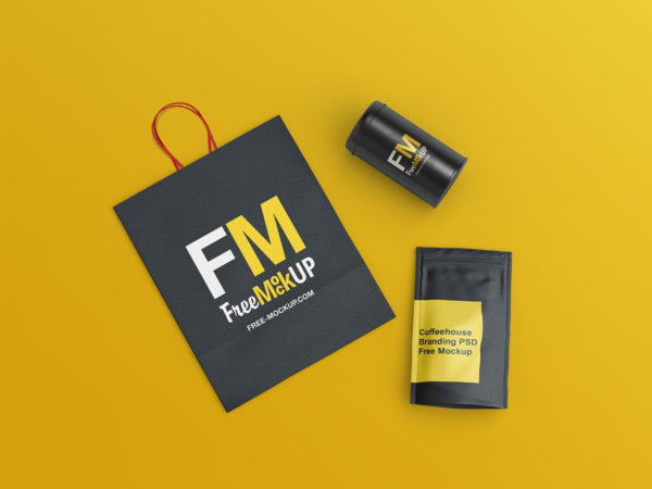 Coffeehouse Branding PSD Free Mockup