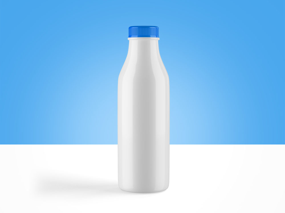 Milk bottle free psd mockup | free mockup