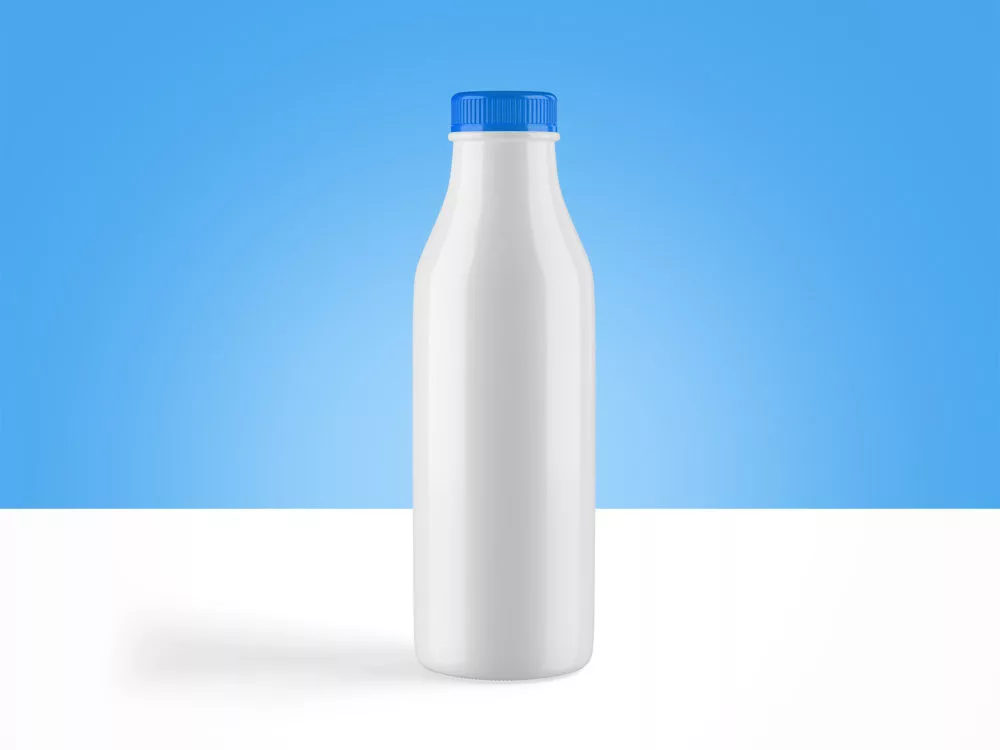 Milk Bottle Free PSD Mockup