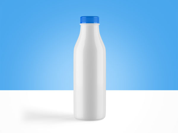 Milk Bottle Free PSD Mockup