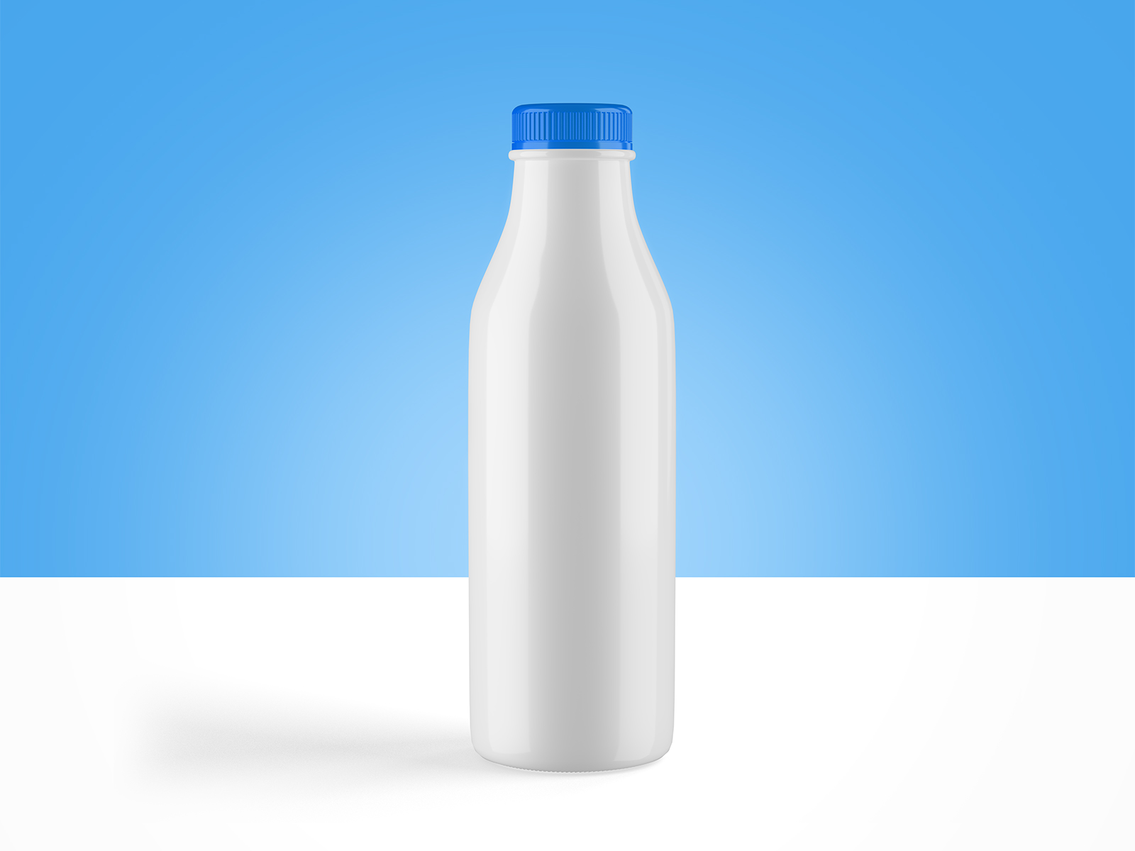 Free Glass Milk Bottle Mockup (PSD)