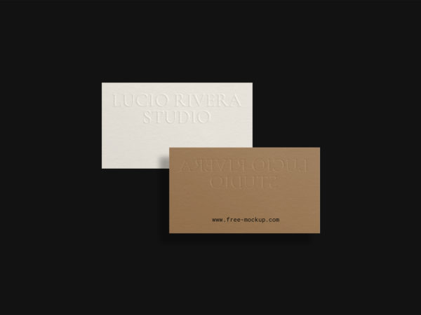 Business Card Stationery Mockup Free PSD Scene