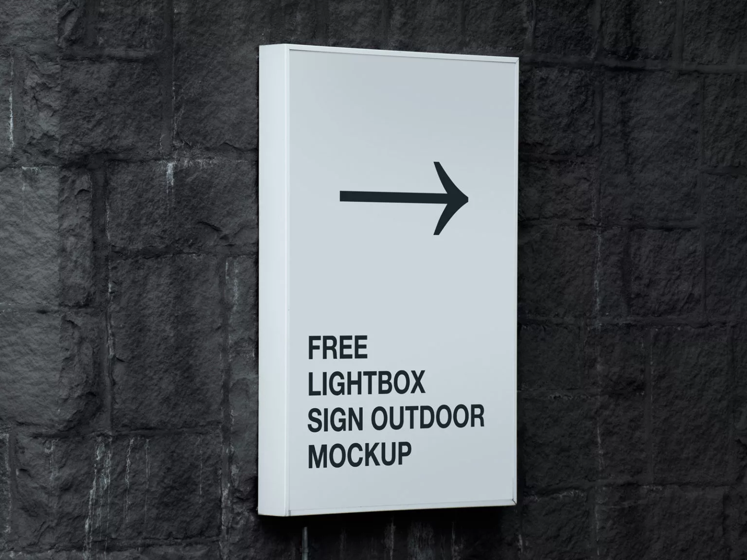 Free Lightbox Sign Outdoor Mockup Free Mockup