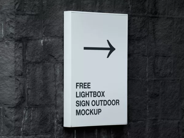 Lightbox Sign Outdoor Mockup