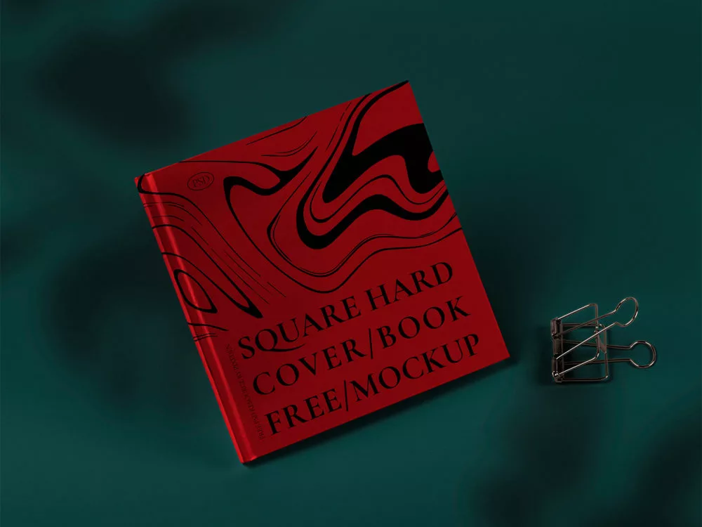 Free Square Hardcover Book Mockup PSD