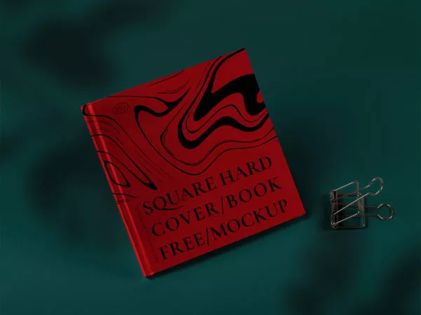 Free Square Hardcover Book Mockup PSD