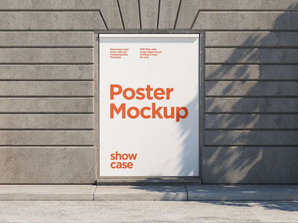 Outdoor Advertising Poster Free PSD Mockup