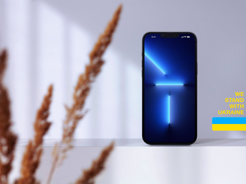 iPhone 13 Pro with Plant Mockup Scene