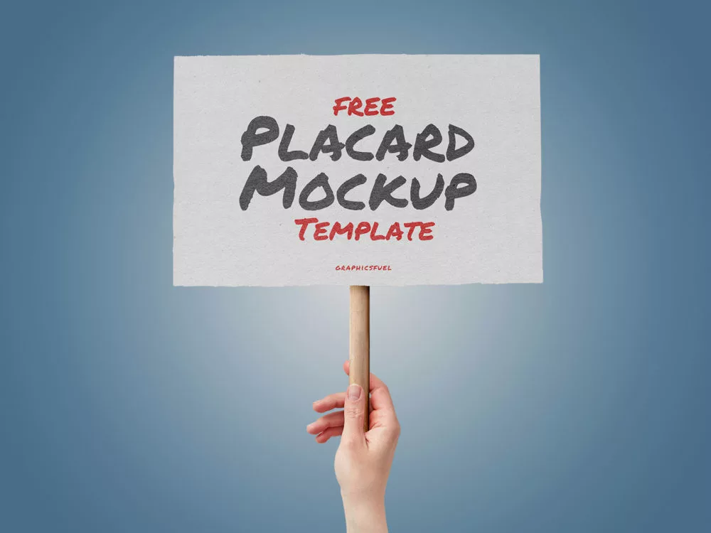 Placard Mockup Free PSD Template