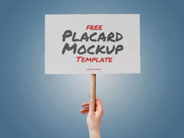 Placard Mockup Free PSD Template