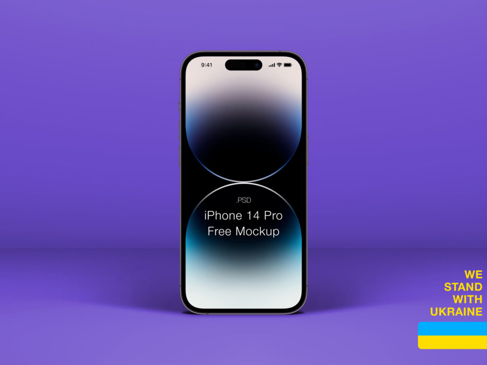iPhone 14 Pro Free PSD Mockup