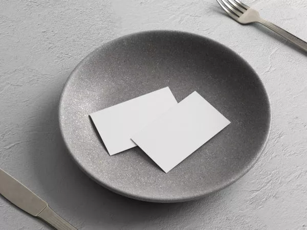 Food Branding Business Card PSD Mockups