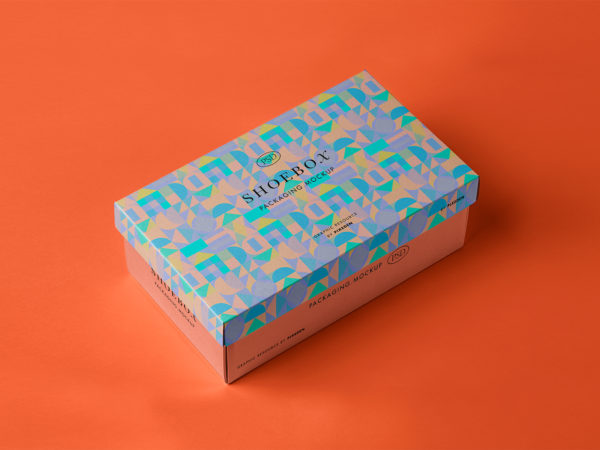 Shoebox packaging psd free mockup | free mockup