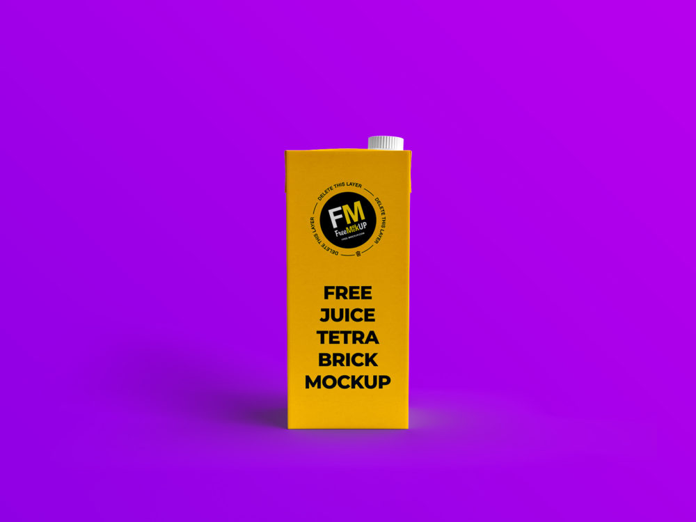 Free juice tetra brick mockup | free mockup