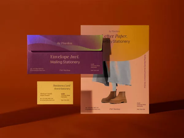 Free Branded Mailing Envelope Mockup