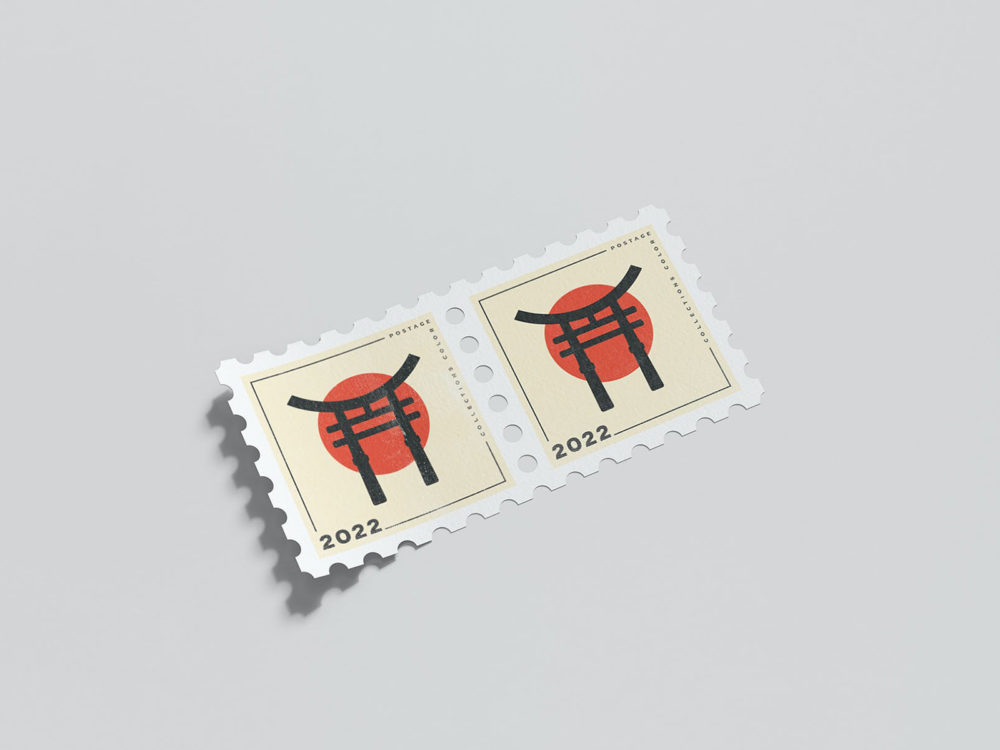 Free Postage Stamp Mock-Up