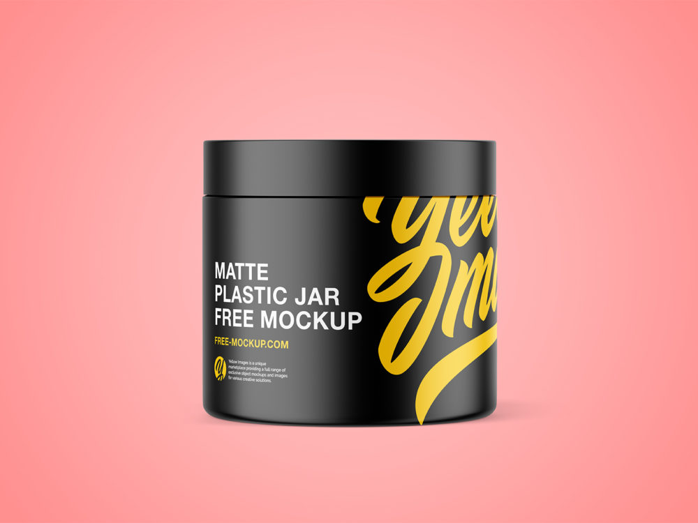 Matte Plastic Jar Free Mockup