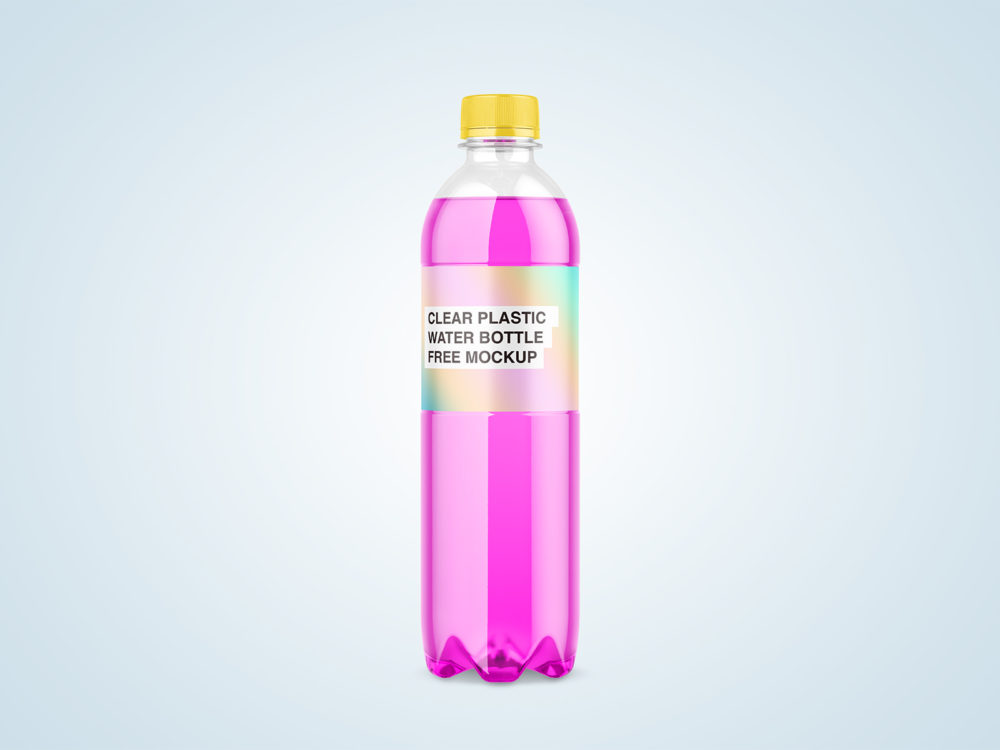 Clear plastic water bottle free mockup | free mockup