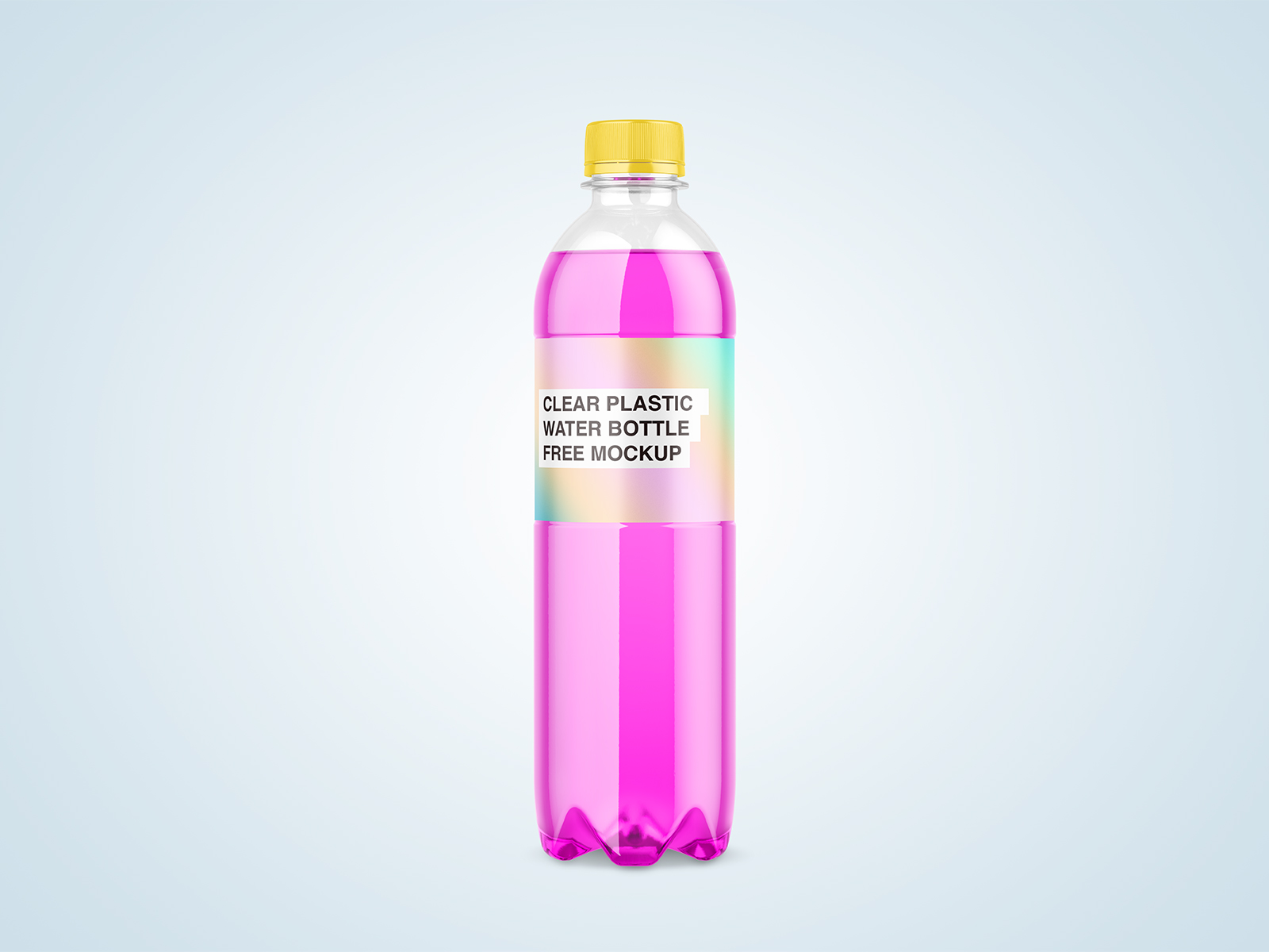 Clear water bottle mockup - Smarty Mockups