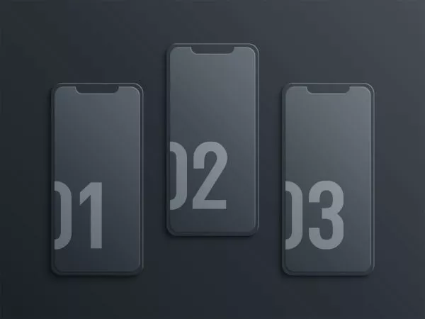 Dark Clay iPhone UI/UX Free Mockups