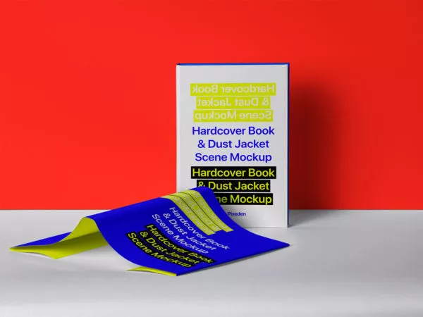 Dust Jacket Hardcover Book Free Mockup
