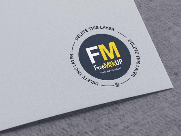 Free Paper Logo Mockup