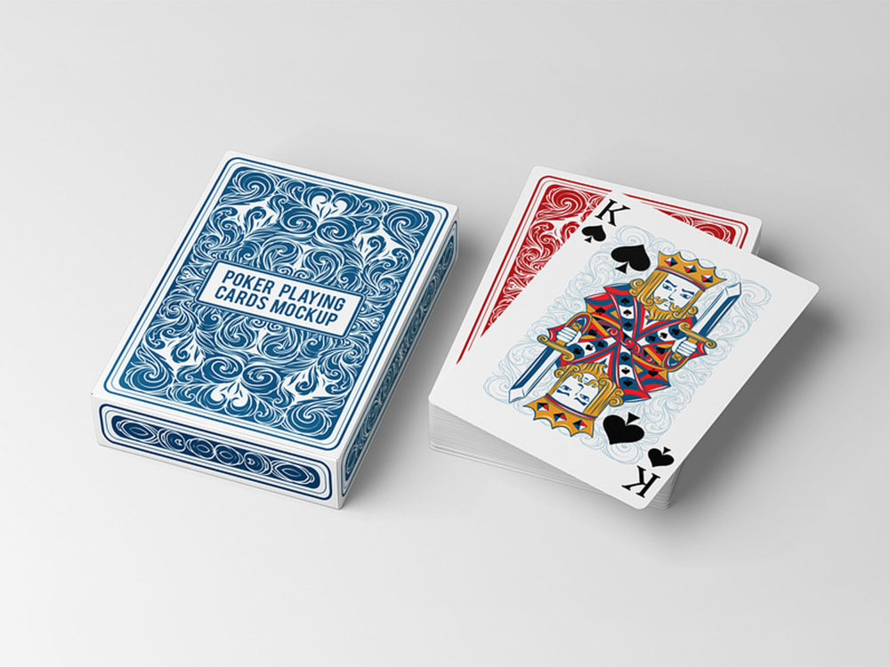 Free Playing Cards with Box Branding Mock-Ups
