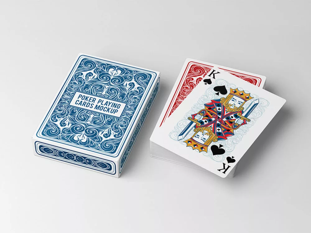 Free Playing Cards with Box Branding Mock-Ups