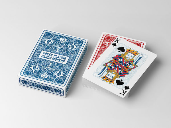 Free Playing Cards with Box Branding Mock-Ups