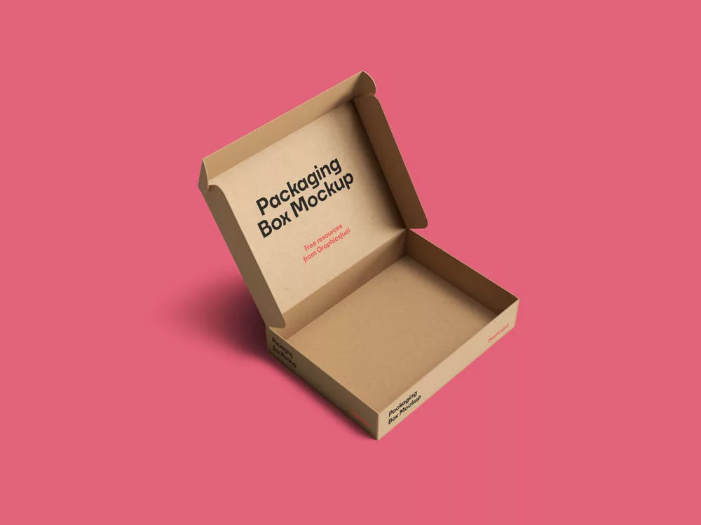 Packaging Open Pinch Lock Box Free Mockup