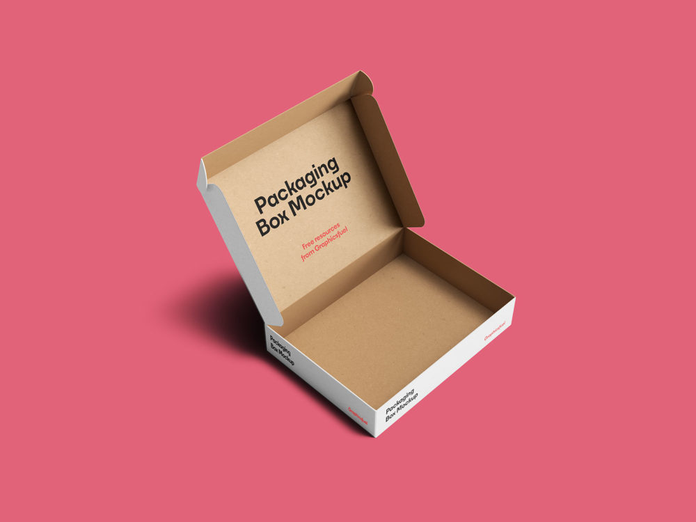 Packaging Open Pinch Lock Box Free Mockup