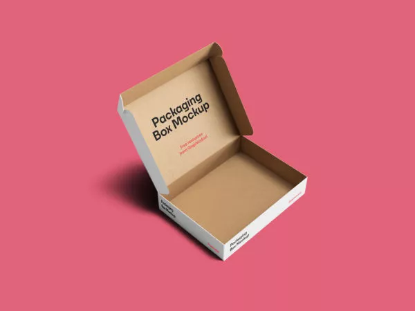 Packaging Open Pinch Lock Box Mockup