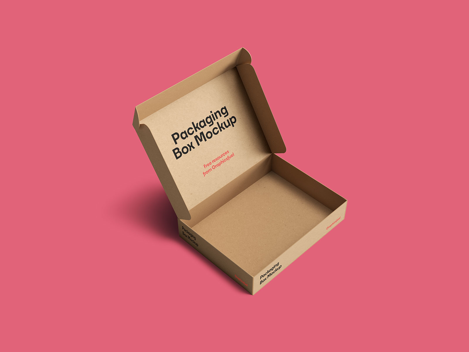 Packaging Open Pinch Lock Box Free Mockup