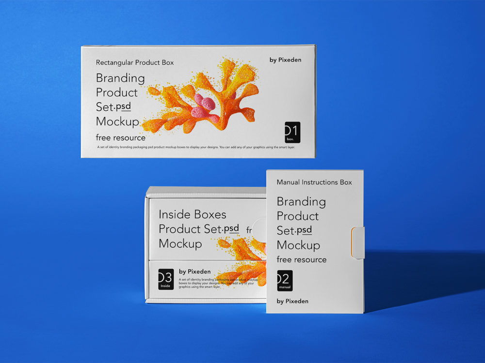 Product Box Branding Free Mockup Set