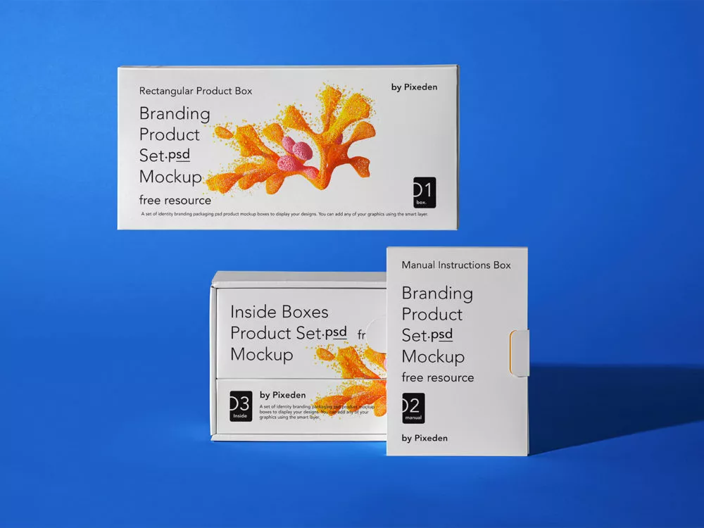 Product Box Branding Free Mockup Set